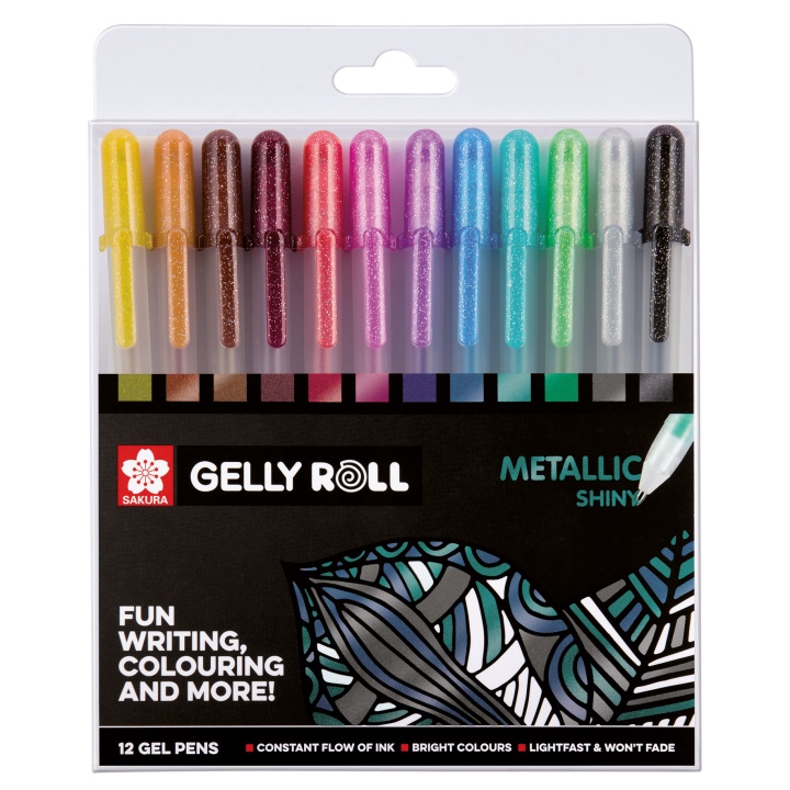 Gelly Roll Metallic 12-pakke i gruppen Penner / Skrive / Gelpenner hos Pen Store (103592)