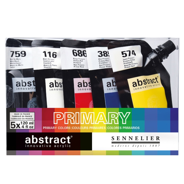 Abstract Akrylmaling Primary Colors i gruppen Kunstnermateriell / Kunstnerfarge / Akrylmaling hos Pen Store (106259)