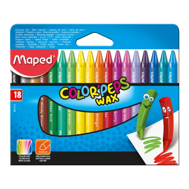 Color Peps 18 Wax Fargestifter i gruppen Kids / Barnepenner / Kritt for barn hos Pen Store (108774)