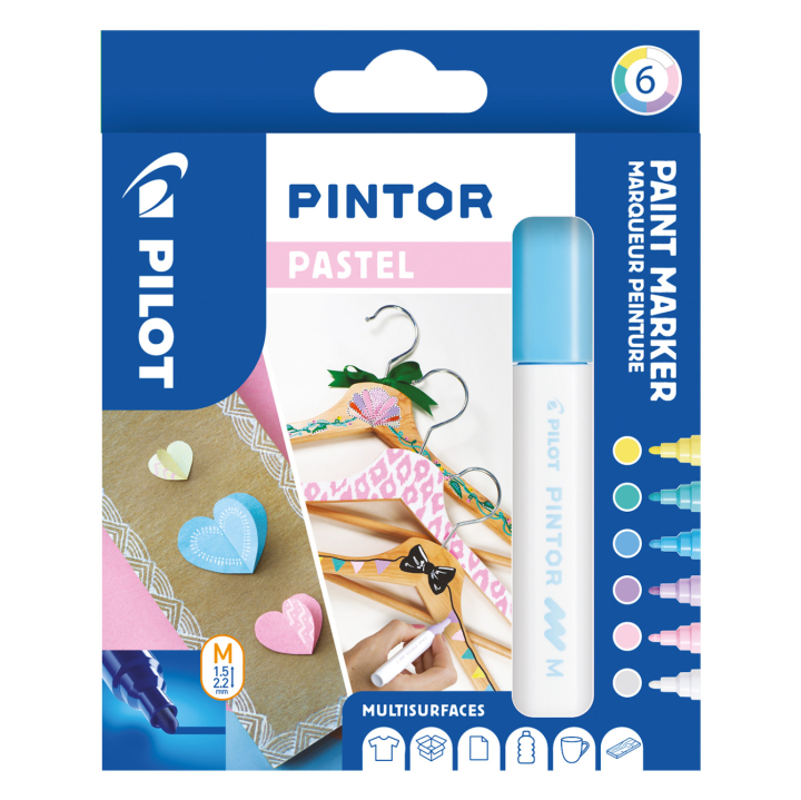 Pintor Medium 6-pakke Pastel i gruppen Penner / Kunstnerpenner / Illustrasjonmarkers hos Pen Store (109493)