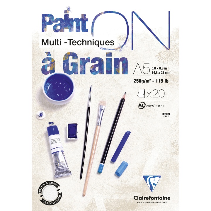 Paint'ON Multi-Techniques á Grain A5 i gruppen  Papir & Blokk / Artistblokk / Mixed media-blokk hos Pen Store (110405)