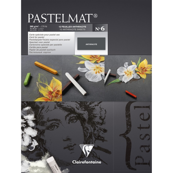 Pastelmat Anthracite 18x24 cm i gruppen  Papir & Blokk / Artistblokk / Pastelblokk hos Pen Store (110408)