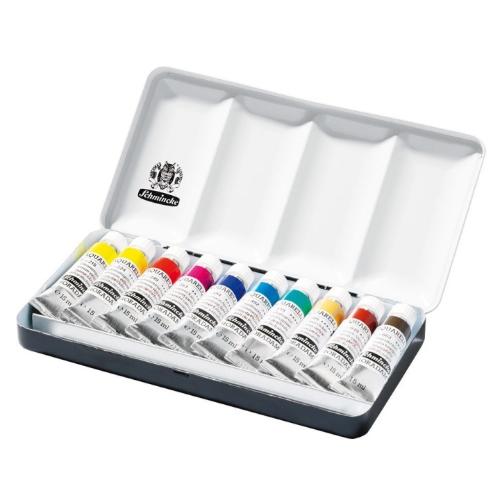 Horadam Aquarell Tube 15ml 10-set i gruppen Kunstnermateriell / Kunstnerfarge / Akvarellmaling hos Pen Store (110731)