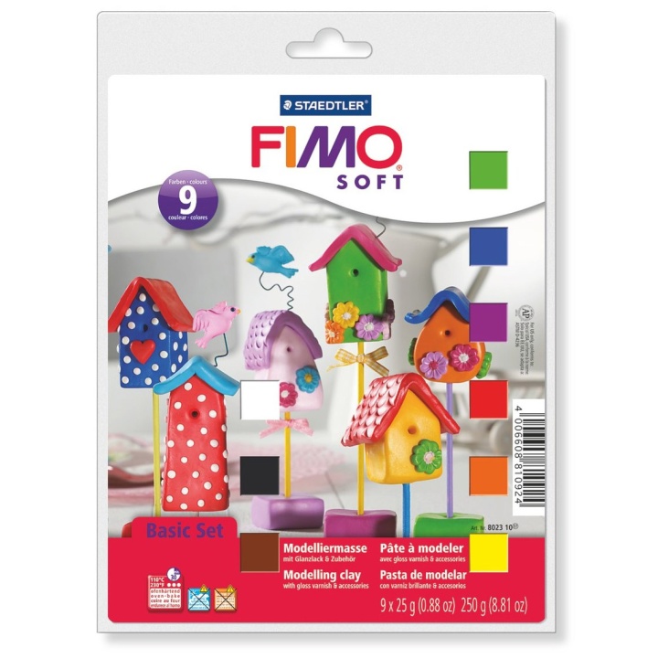 FIMO Soft Basic Set i gruppen Hobby & Kreativitet / Skape / Modelleire hos Pen Store (111034)