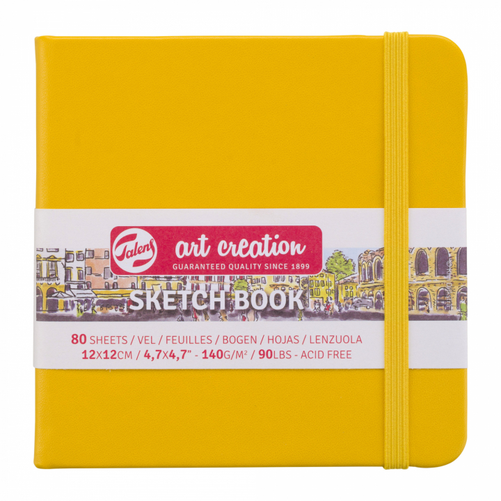 Sketchbook Golden Yellow 12x12 cm i gruppen  Papir & Blokk / Artistblokk / Skissebøker hos Pen Store (111770)