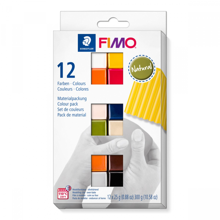 FIMO Soft Modelleringsler 12 x 25 g Natural colours i gruppen Hobby & Kreativitet / Skape / Modelleire hos Pen Store (126652)