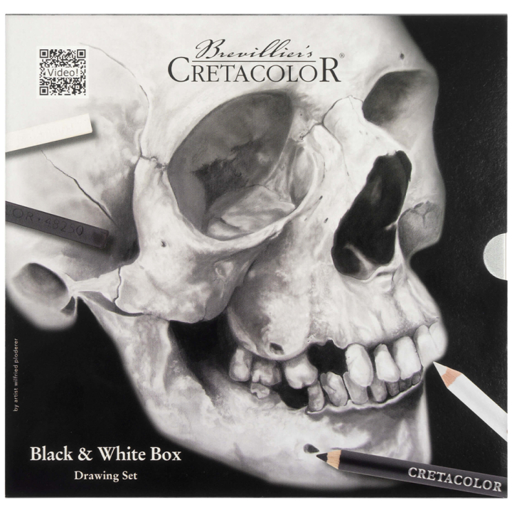 Black & White Box Tegnesett Blikkboks 25 stk i gruppen Kunstnermateriell / Kritt og blyanter / Grafitt og blyant hos Pen Store (130583)