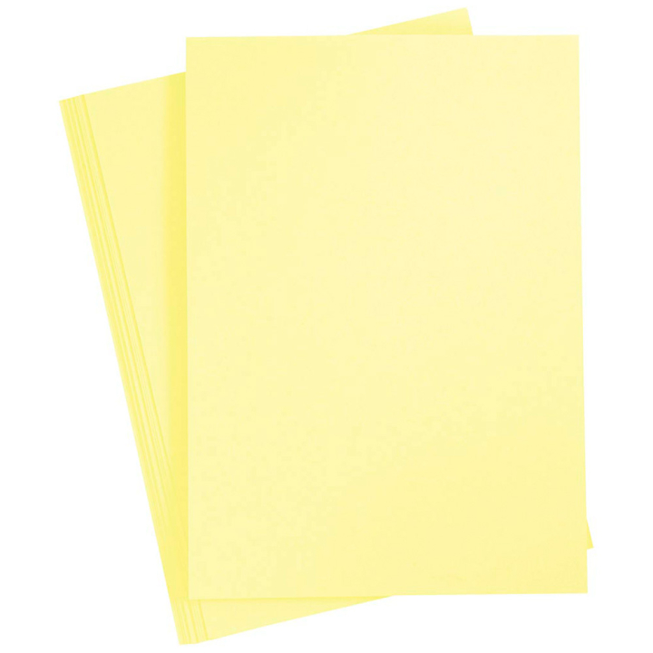 Farget papir Lys gul A4 180g 20-pakke i gruppen Kids / Kul og læring / Papir og Tegneblokker hos Pen Store (130799)