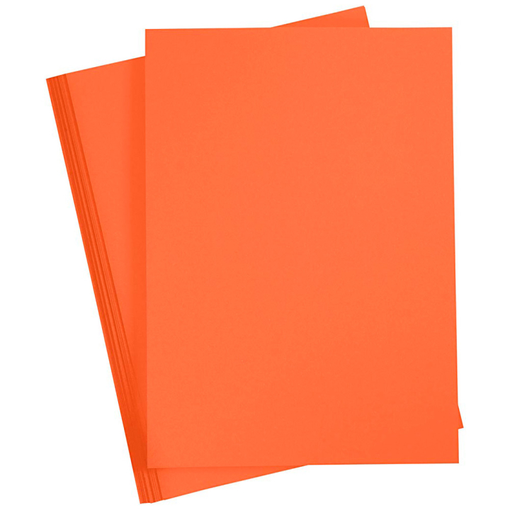 Farget papir Orange A4 180g 20-pakke i gruppen Kids / Kul og læring / Papir og Tegneblokker hos Pen Store (130801)