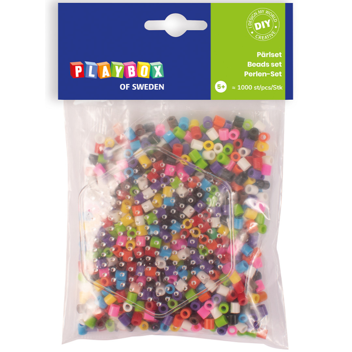 Rørperler sekskantet 1000 stk Mix i gruppen Kids / Kul og læring / Perler og perleplater hos Pen Store (131312)