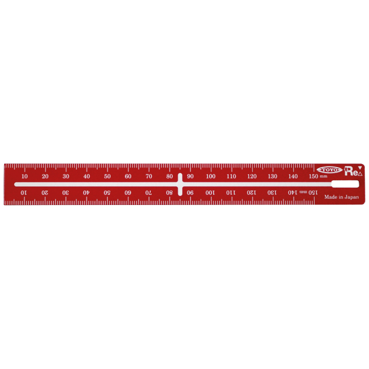 Stållinjal 15 cm Rød i gruppen Hobby & Kreativitet / Hobbytilbehør / Linjaler hos Pen Store (131939)