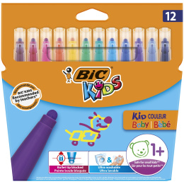 Kids Baby Fibre-tip pens 12-set i gruppen Kids / Barnepenner / Tusjer for barn hos Pen Store (100247)