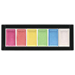 Gansai Tambi Akvarell 6-set Pearl Colors i gruppen Kunstnermateriell / Kunstnerfarge / Akvarellmaling hos Pen Store (101079)