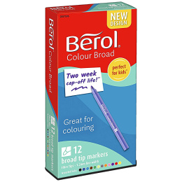 Colour Broad Tip 12-pakke i gruppen Kids / Barnepenner / Tusjer for barn hos Pen Store (104845)
