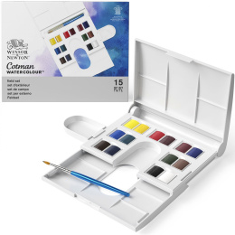 Water Colours Cotman Compact Box i gruppen Kunstnermateriell / Kunstnerfarge / Akvarellmaling hos Pen Store (107239)