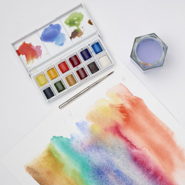 Cotman Akvarellmaling Sketchers Pocket Box 12 ½ - koppar i gruppen Kunstnermateriell / Kunstnerfarge / Akvarellmaling hos Pen Store (107243)