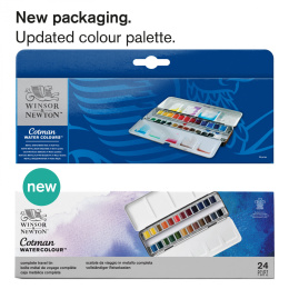 Cotman Water Colors Sketchers Metal Box i gruppen Kunstnermateriell / Kunstnerfarge / Akvarellmaling hos Pen Store (107244)