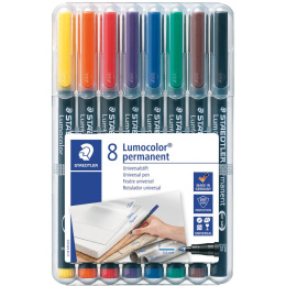 8-pakke Lumocolor permanent Fine i gruppen Penner / Merking og kontor / Merkepenner hos Pen Store (111073)