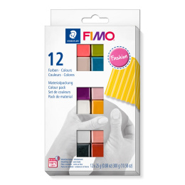 FIMO Soft Modelleringsler 12 x 25 g Fashion colours i gruppen Hobby & Kreativitet / Skape / Modelleire hos Pen Store (126653)
