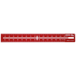 Stållinjal 15 cm Rød i gruppen Hobby & Kreativitet / Hobbytilbehør / Linjaler hos Pen Store (131939)